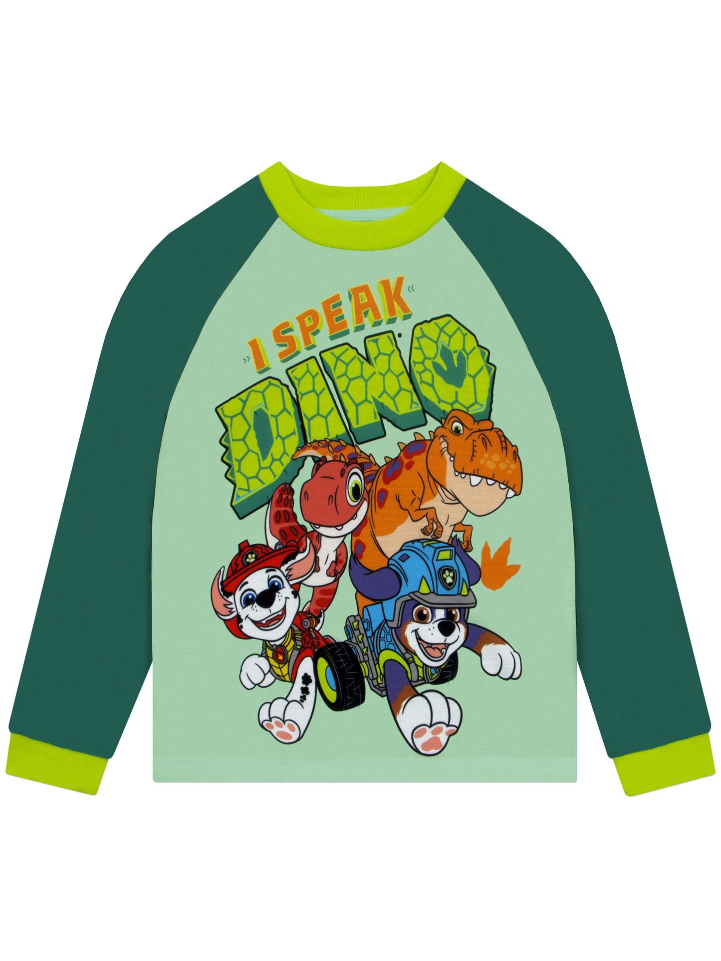 Dsiney Kidz - Character Green PAW Patrol Dinosaur Long Sleeve Pyjama Set image 2