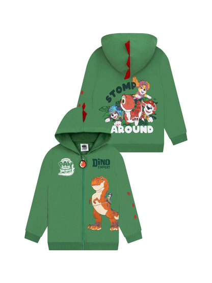 Dsiney Kidz - Character Green PAW Patrol Zip UP Hoodie With 3D Spines image 1