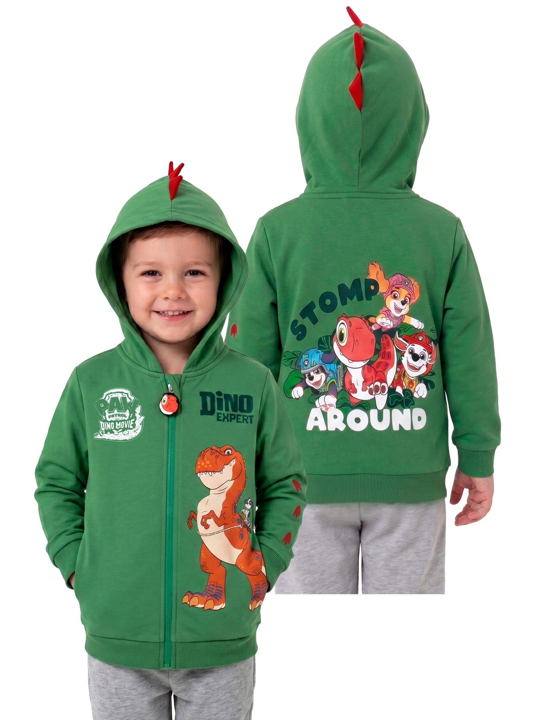 Dsiney Kidz - Character Green PAW Patrol Zip UP Hoodie With 3D Spines image 7