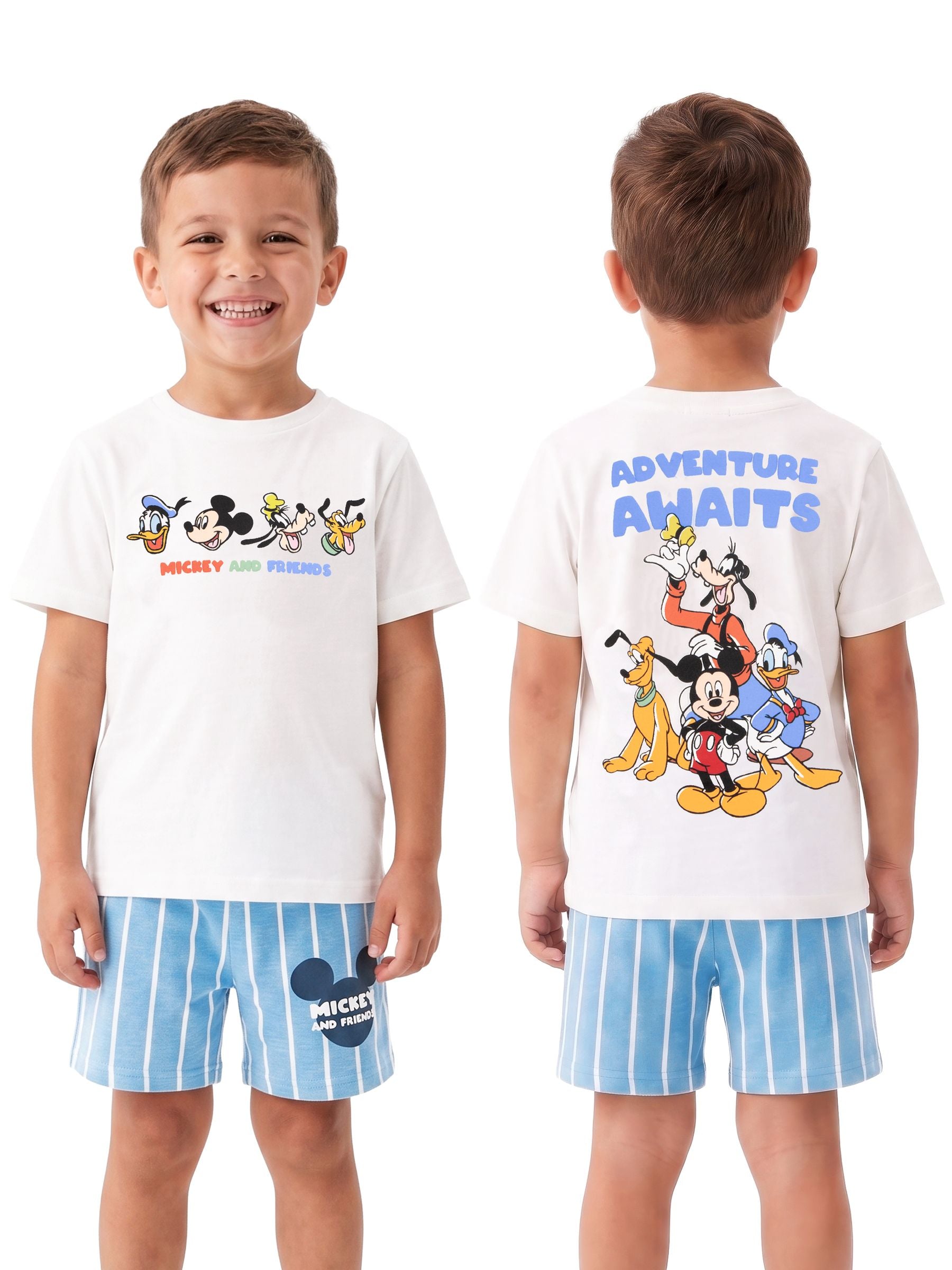 Character Blue Disney Mickey Mouse T-Shirt & Shorts Set image 4