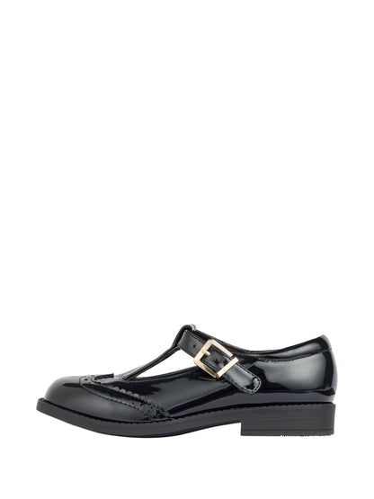 Lipsy Black Wide Fit (G) Girl Mary Jane Dolly Patent School Shoes image 4