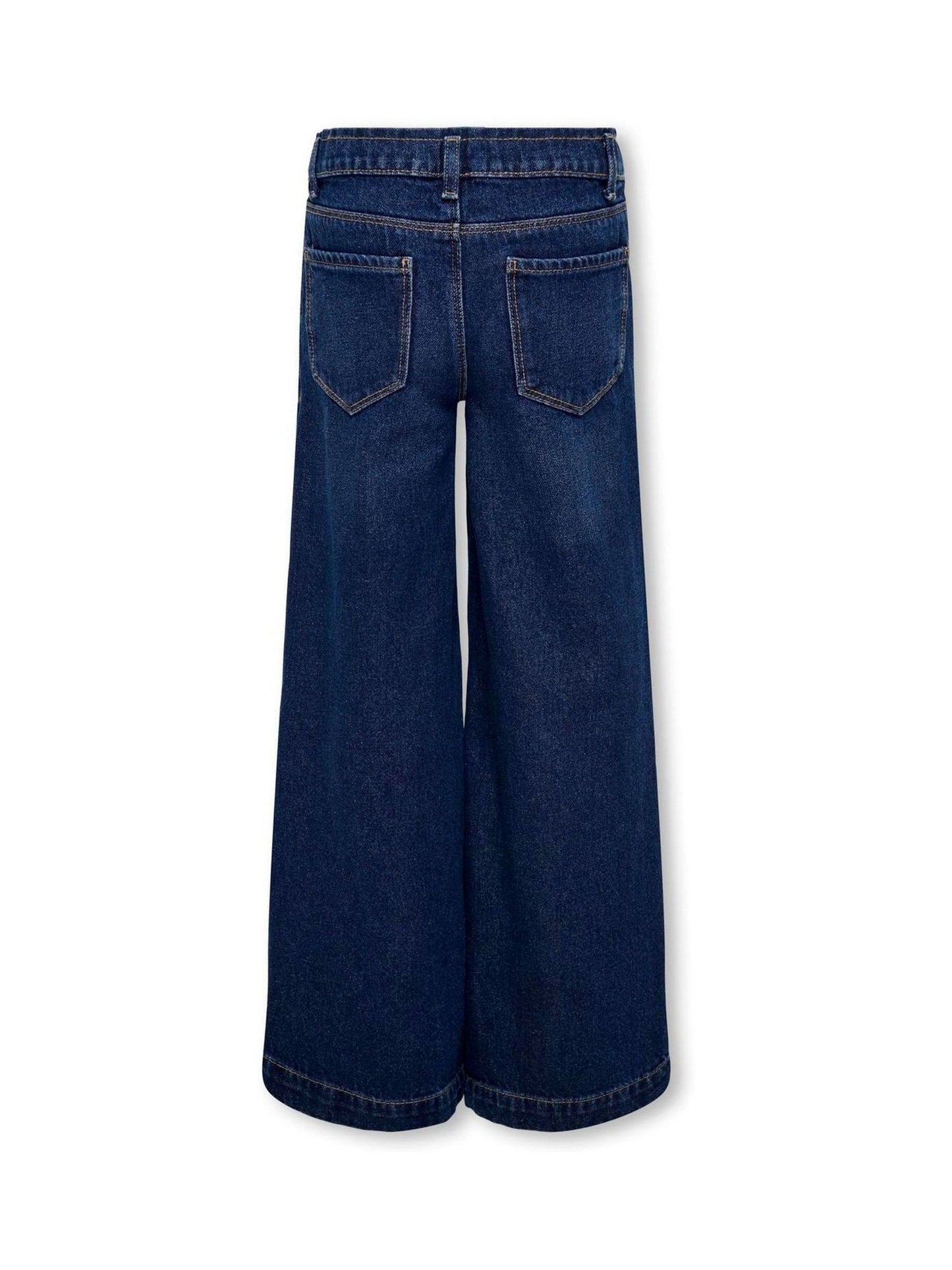 Dsiney Kidz - ONLY KIDS Blue 100% Cotton Wide Leg Jeans With Adjustable Waist image 6
