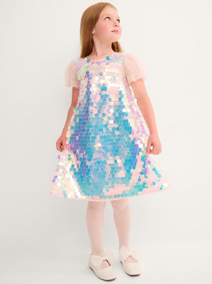Dsiney Kidz - Monsoon Blue Mermaid Sequin Party Dress image 1