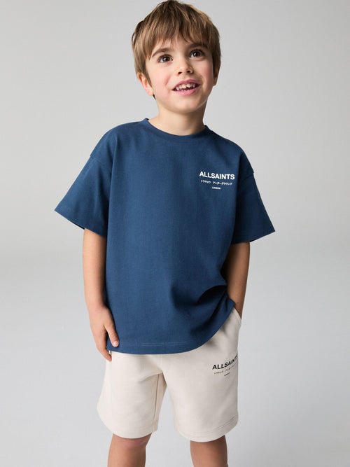 smALLSAINTS Navy Younger Oversized Underground Crew Neck T-Shirt image 1