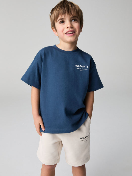 smALLSAINTS Navy Younger Oversized Underground Crew Neck T-Shirt image 1