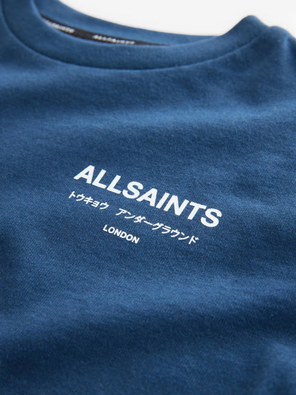 smALLSAINTS Navy Younger Oversized Underground Crew Neck T-Shirt image 6