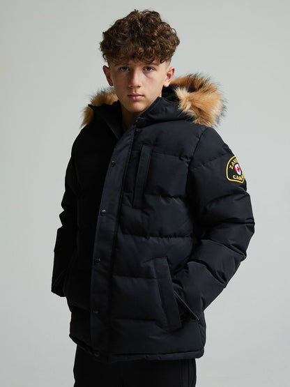 Dsiney Kidz - Zavetti Canada Ink Black Junior Oshawa 3.0 Puffer Parka Jacket image 1