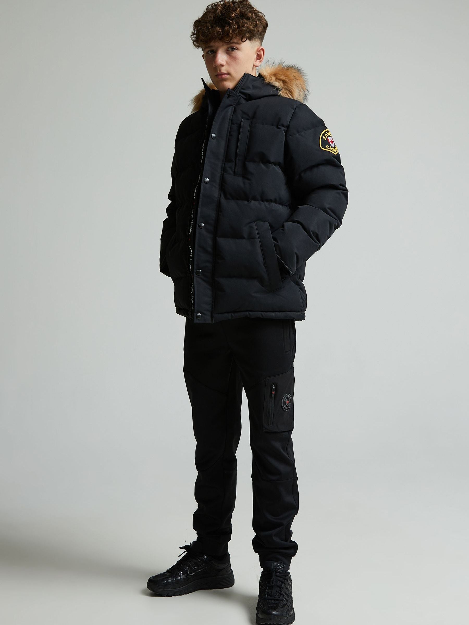 Dsiney Kidz - Zavetti Canada Ink Black Junior Oshawa 3.0 Puffer Parka Jacket image 3