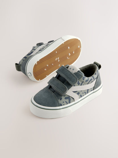 Khaki Green Standard Fit (F) Touch Fastening Trainers image 7