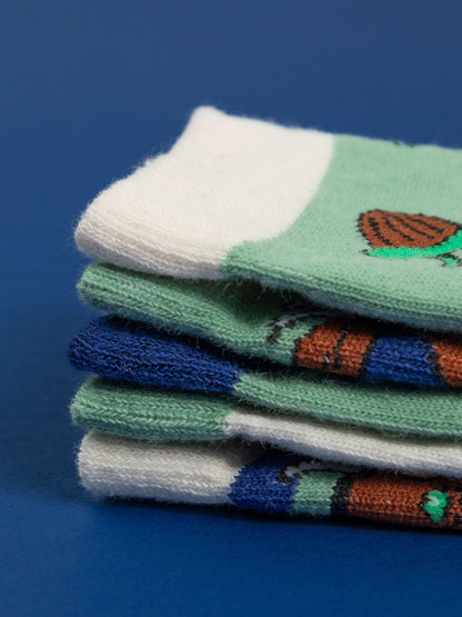 Vanilla Underground Green Kids Gruffalo Socks 5 Pack image 2