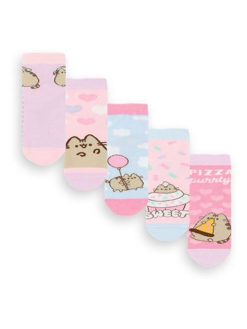 Vanilla Underground Pink Girls Pusheen Socks 5 Pack image 1