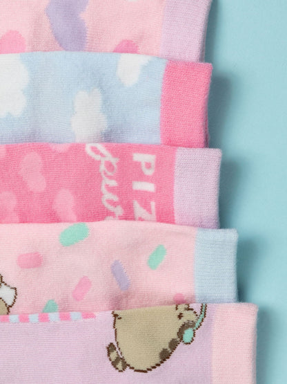 Vanilla Underground Pink Girls Pusheen Socks 5 Pack image 3