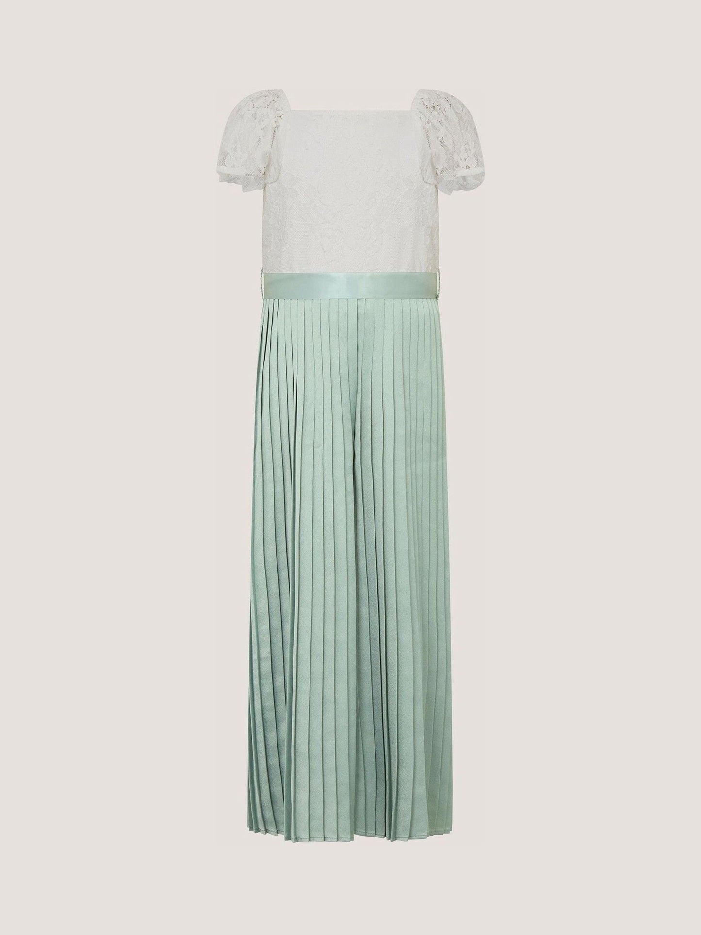 Dsiney Kidz - Monsoon Sage Green Lace Pleated Jumpsuit image 2