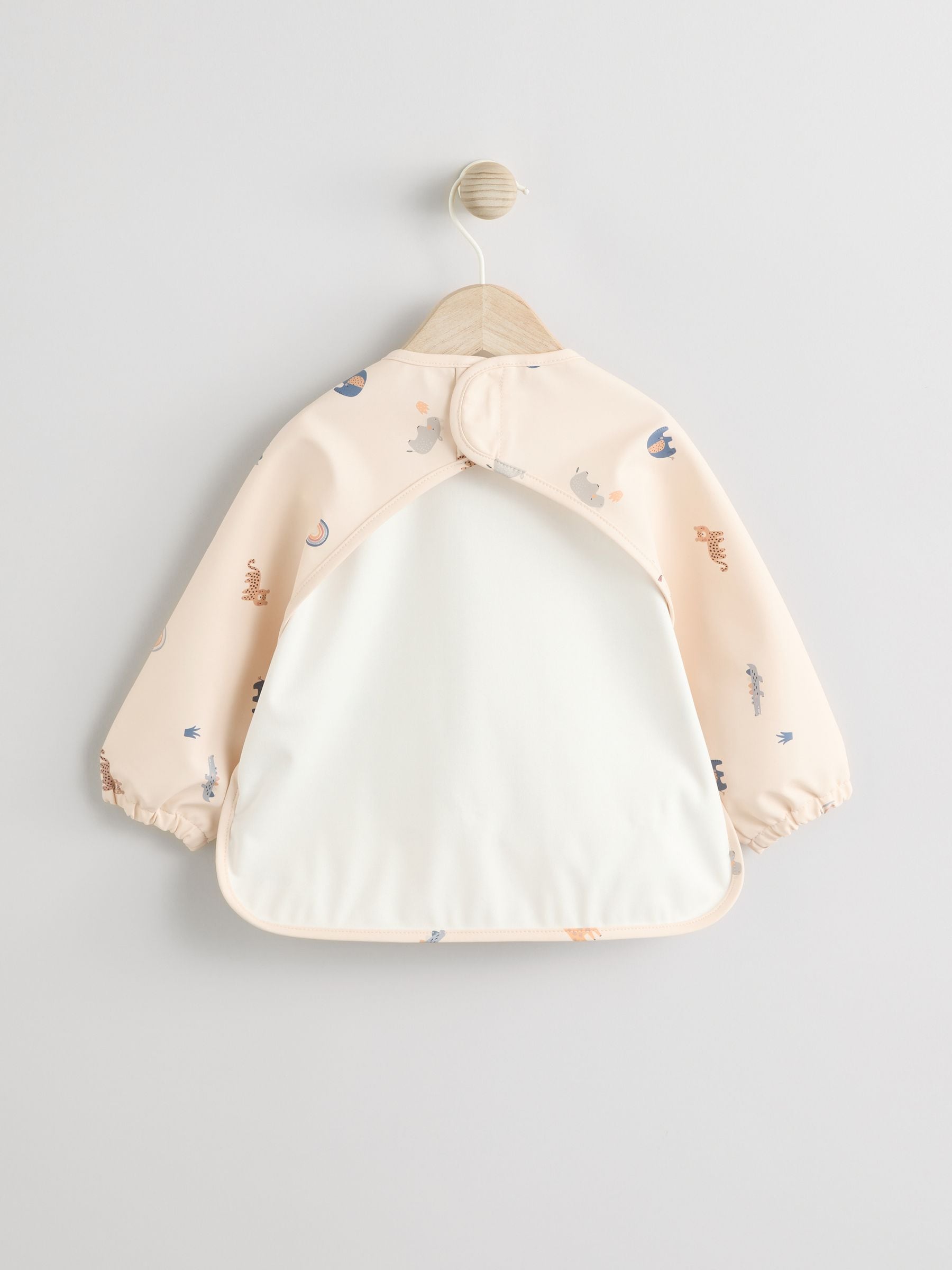 Neutral Mini Jungle Weaning And Feeding Sleeved Bib image 2