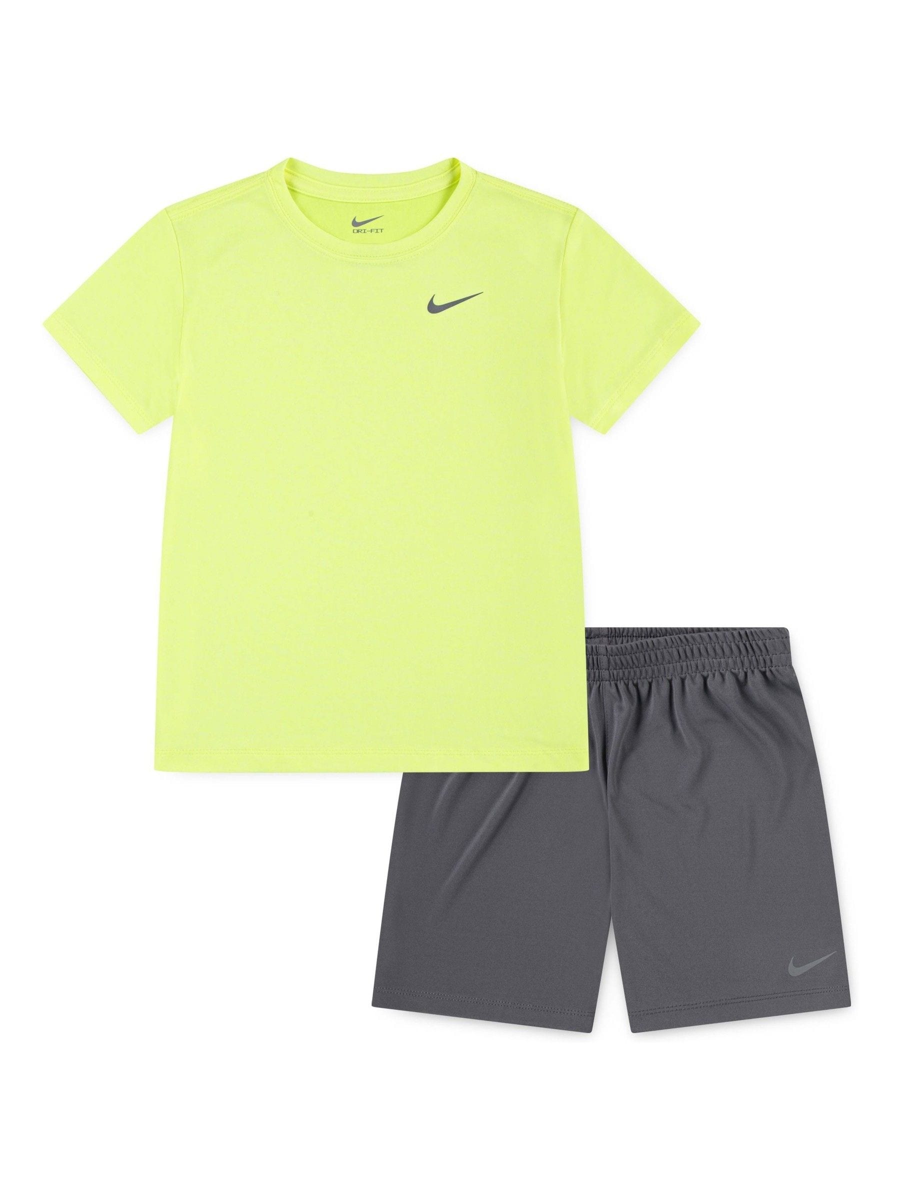 Dsiney Kidz - Nike Grey Little Kids DriFIT Shorts and T-Shirt Set image 1
