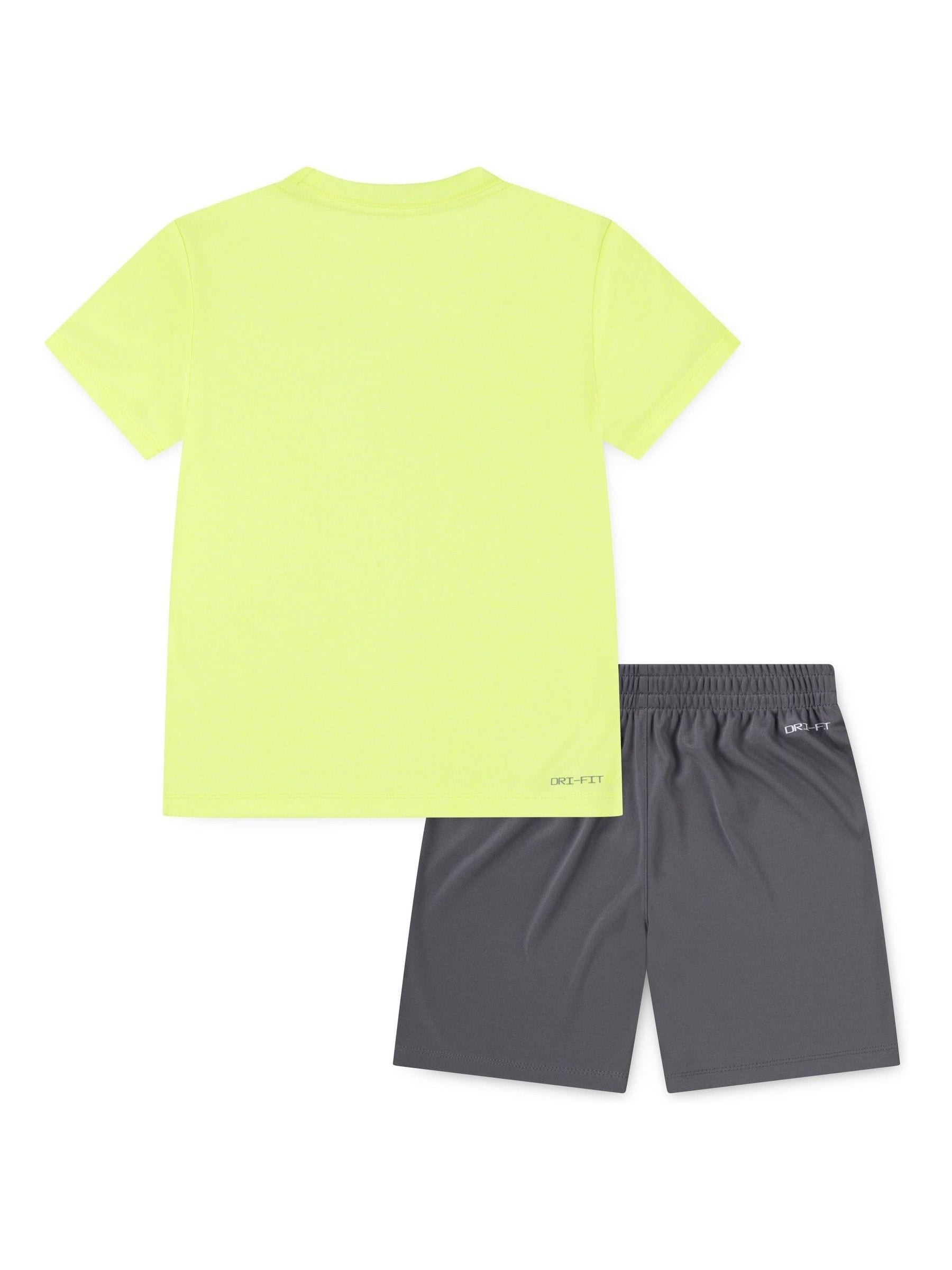 Dsiney Kidz - Nike Grey Little Kids DriFIT Shorts and T-Shirt Set image 2