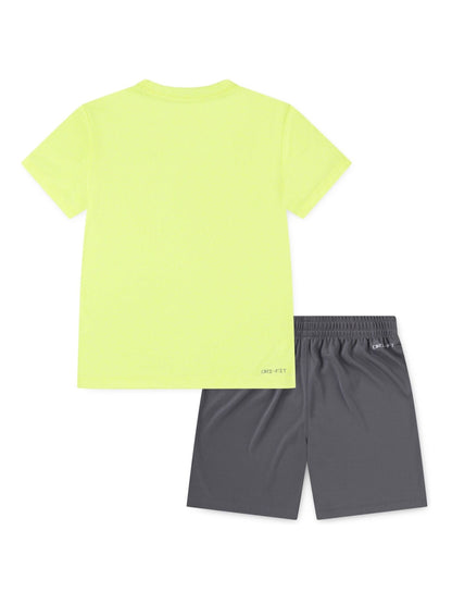 Dsiney Kidz - Nike Grey Little Kids DriFIT Shorts and T-Shirt Set image 2