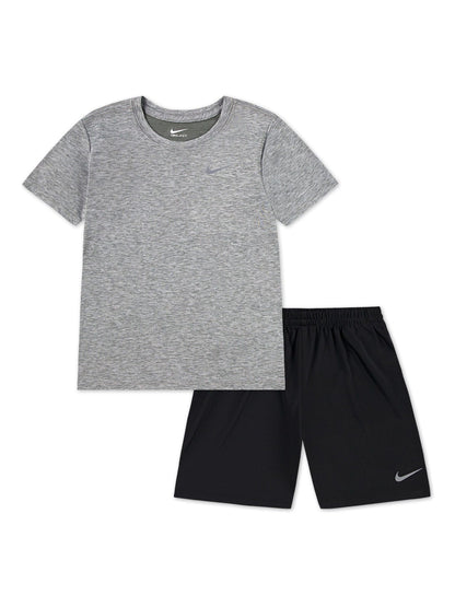 Nike Black Little Kids DriFIT Shorts and T-Shirt Set image 1
