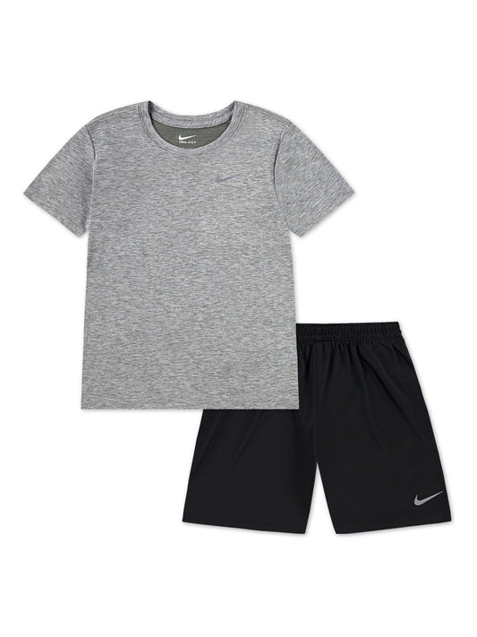 Nike Black Little Kids DriFIT Shorts and T-Shirt Set image 1