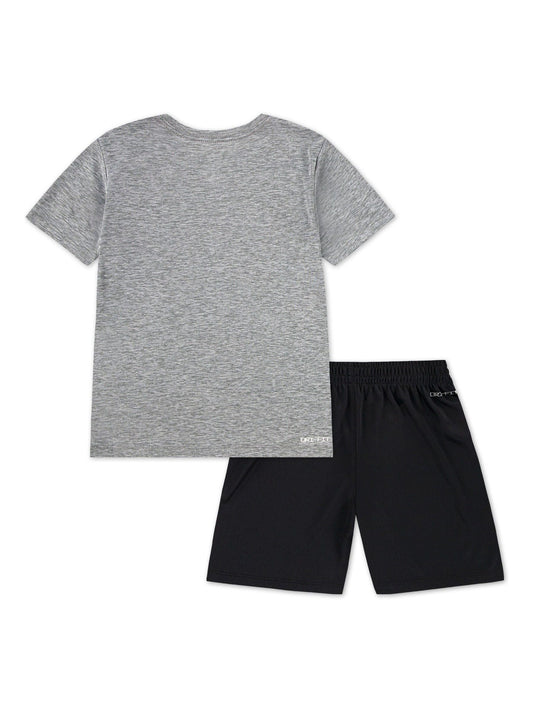 Nike Black Little Kids DriFIT Shorts and T-Shirt Set image 2