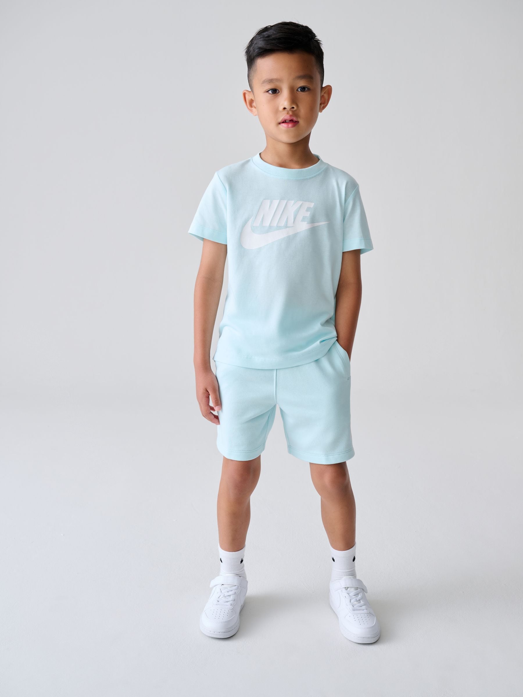 Nike Blue Club T-Shirt and Shorts Set image 1