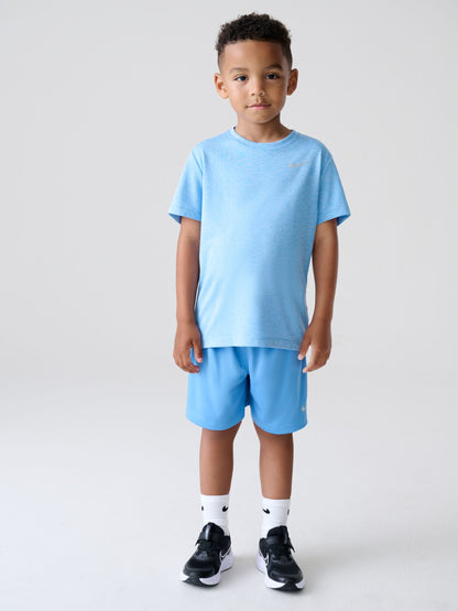 Nike Blue Little Kids DriFIT Shorts and T-Shirt Set image 1