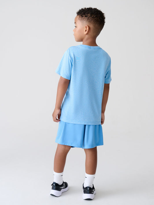 Nike Blue Little Kids DriFIT Shorts and T-Shirt Set image 2