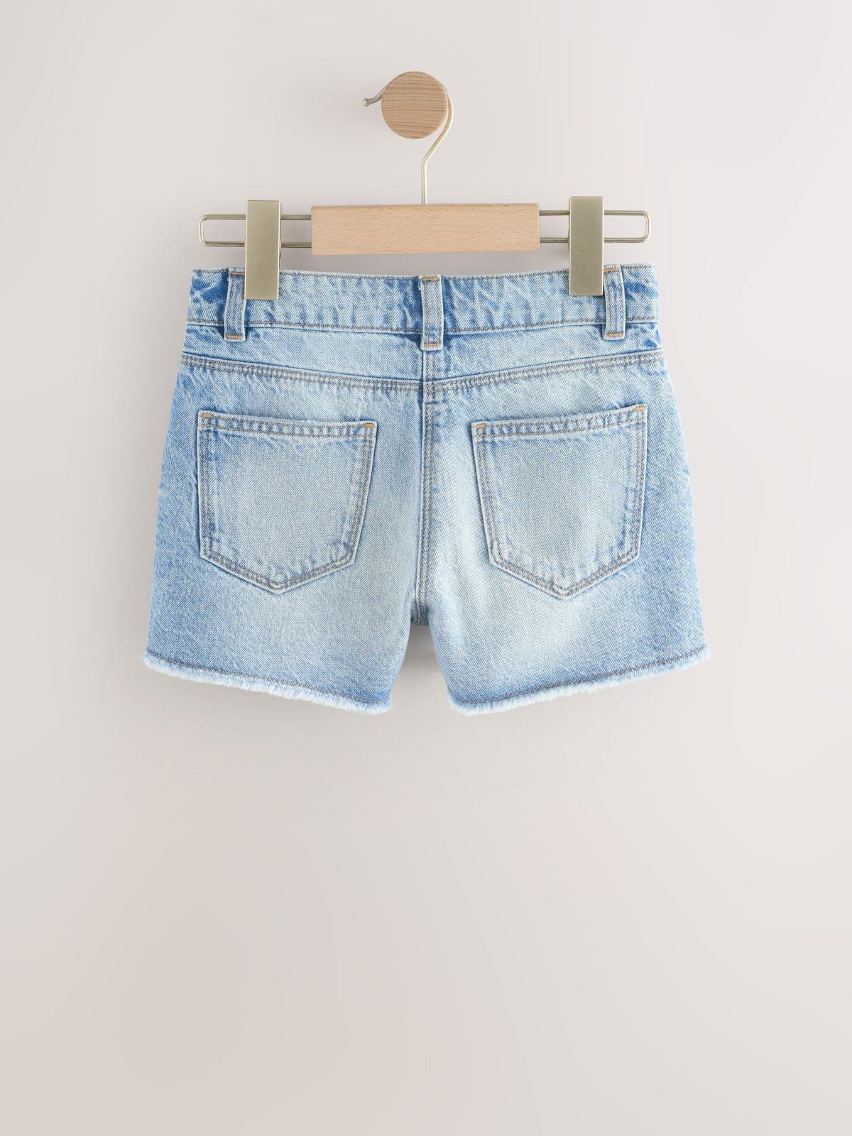 Dsiney Kidz - Mid Blue Regular Length Frayed Edge Denim Shorts (3-16yrs) image 2
