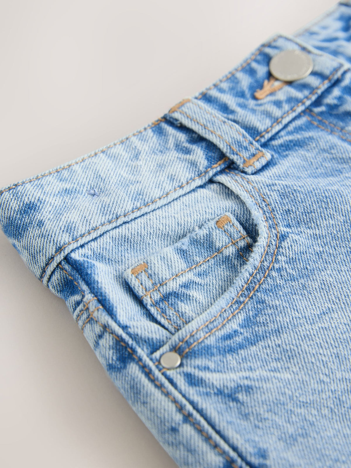 Dsiney Kidz - Mid Blue Regular Length Frayed Edge Denim Shorts (3-16yrs) image 3