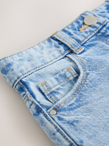 Dsiney Kidz - Mid Blue Regular Length Frayed Edge Denim Shorts (3-16yrs) image 3