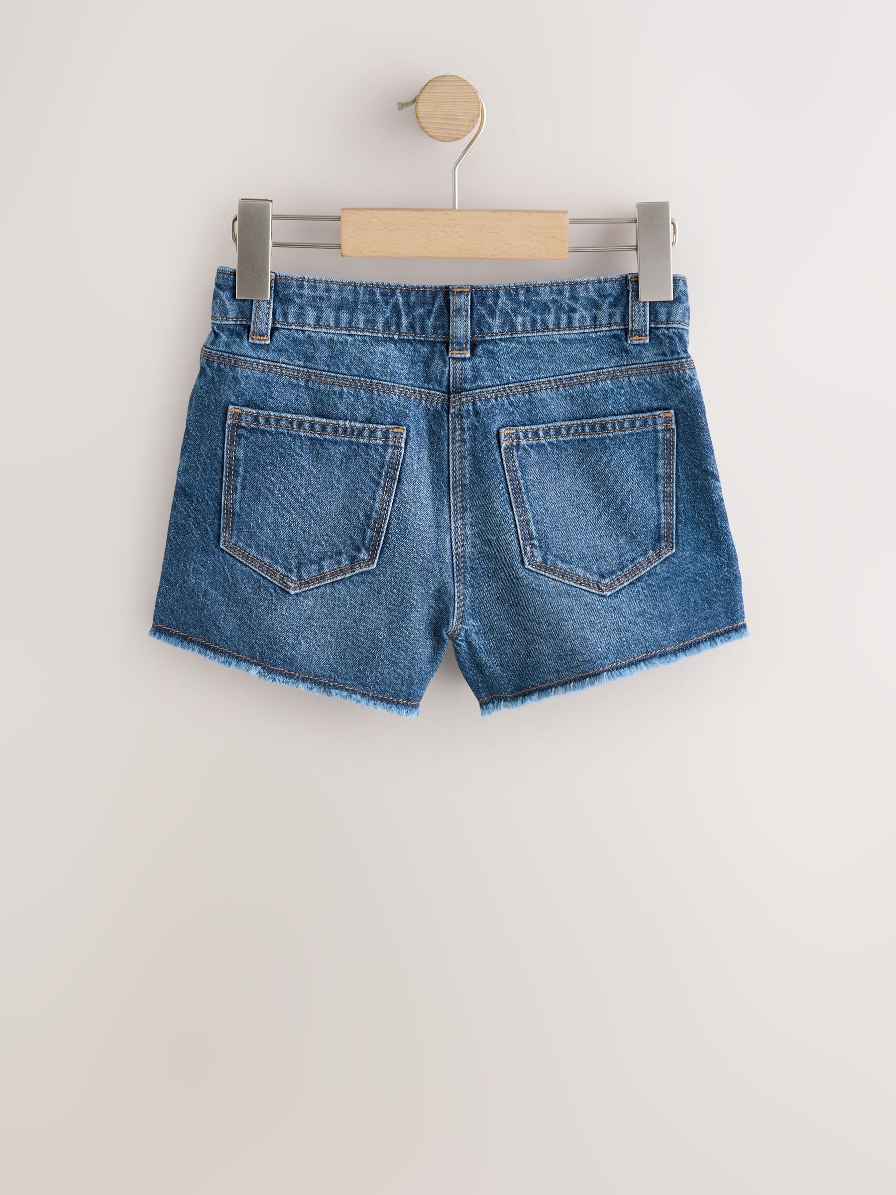 Dsiney Kidz - Blue 2 Pack Fray Shorts (3-16yrs) image 3