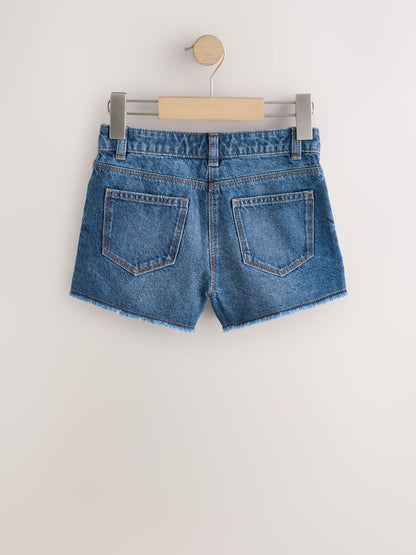 Dsiney Kidz - Blue 2 Pack Fray Shorts (3-16yrs) image 3