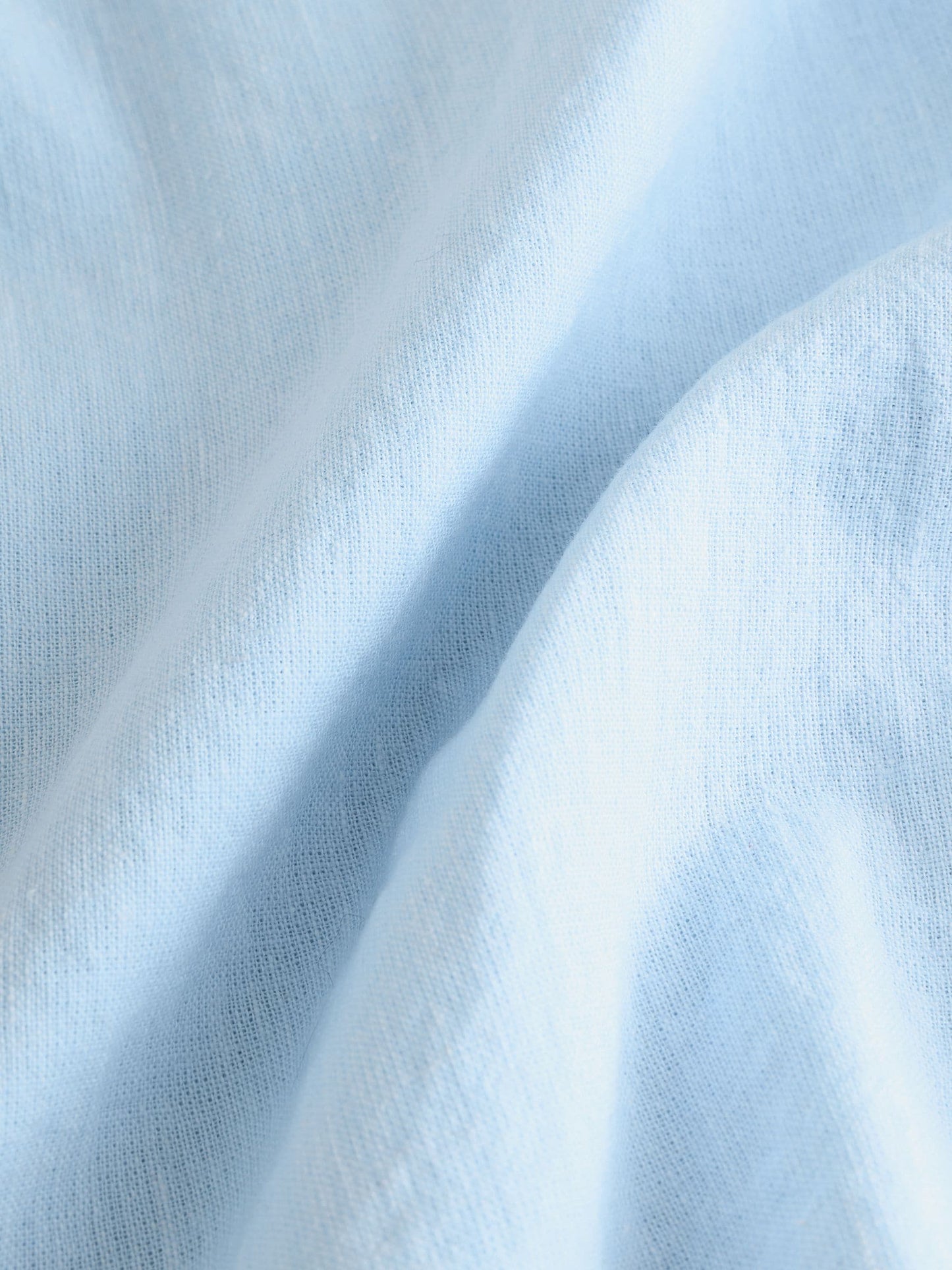 Dsiney Kidz - Pale Blue Grandad Collar Linen Mix Long Sleeve Shirt (3-16yrs) image 3