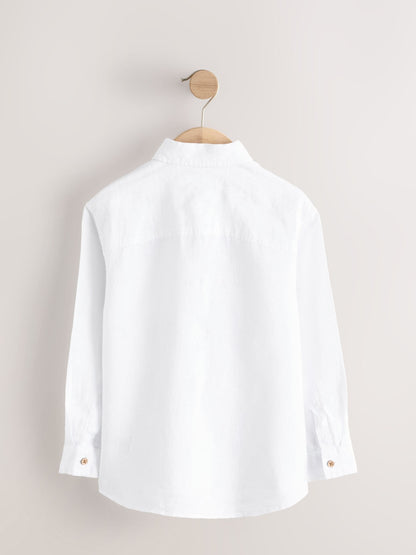 Dsiney Kidz - White Long Sleeve Linen Shirt (3-16yrs) image 6