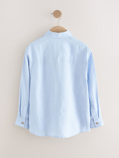 Dsiney Kidz - Blue Long Sleeve Linen Shirt (3-16yrs) image 6
