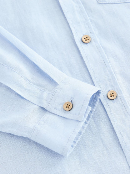 Dsiney Kidz - Blue Long Sleeve Linen Shirt (3-16yrs) image 7