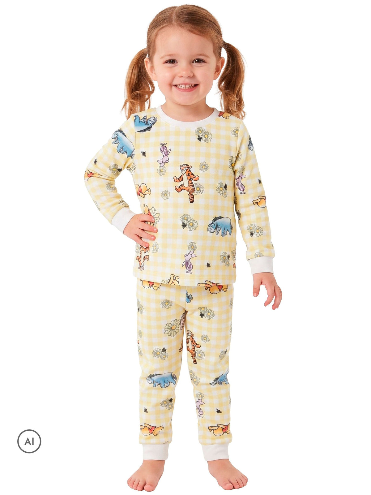 Character Yellow Disney Winnie The Pooh Fleece Pyjamas - image 2