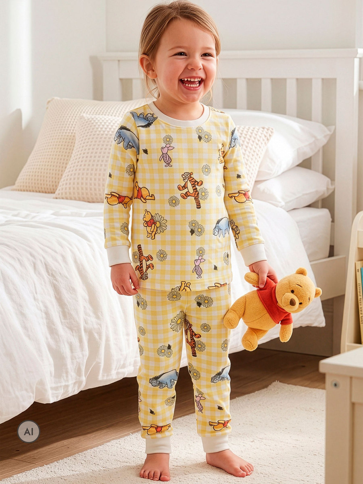 Character Yellow Disney Winnie The Pooh Fleece Pyjamas - image 4