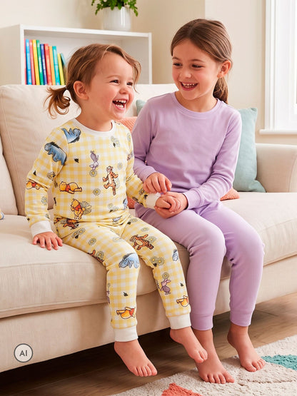 Character Yellow Disney Winnie The Pooh Fleece Pyjamas - image 5