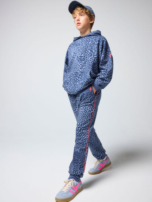 SCAMP & DUDE Blue Kids Leopard Ray Bolt Joggers image 1
