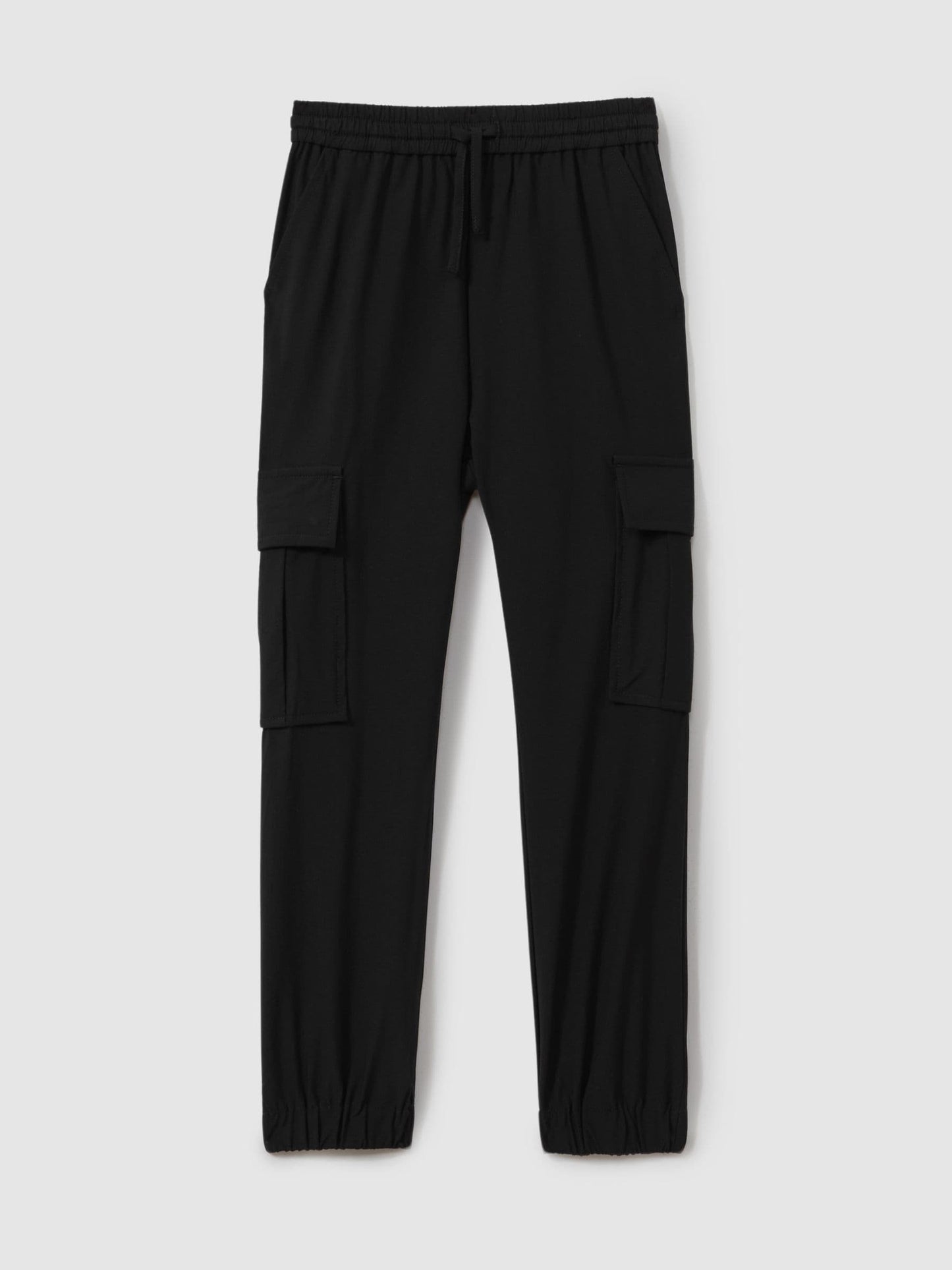 Reiss Black Lucian 9-14 yrs Technical Drawstring Trousers image 2