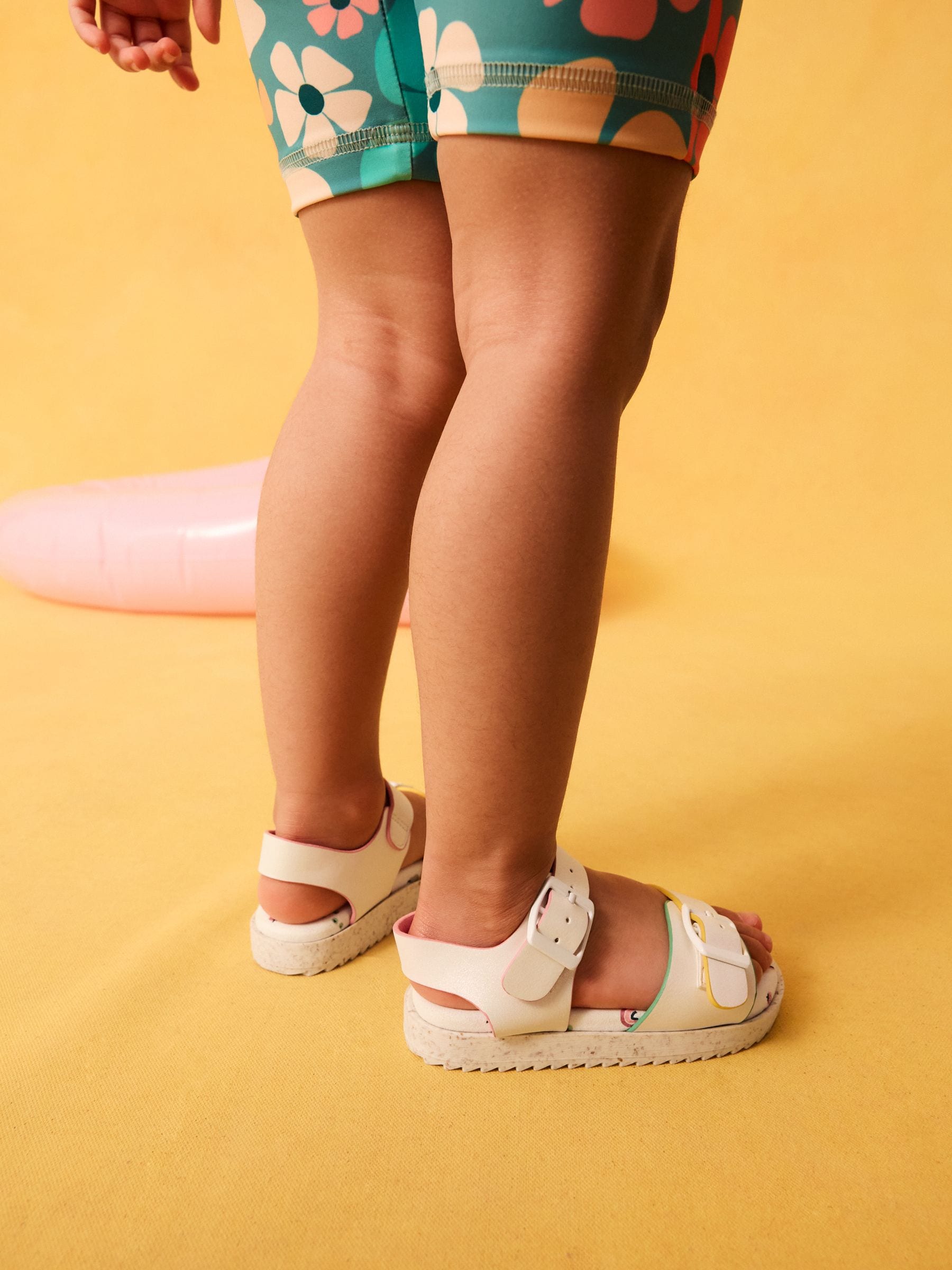 White Buckle Sandals image 3