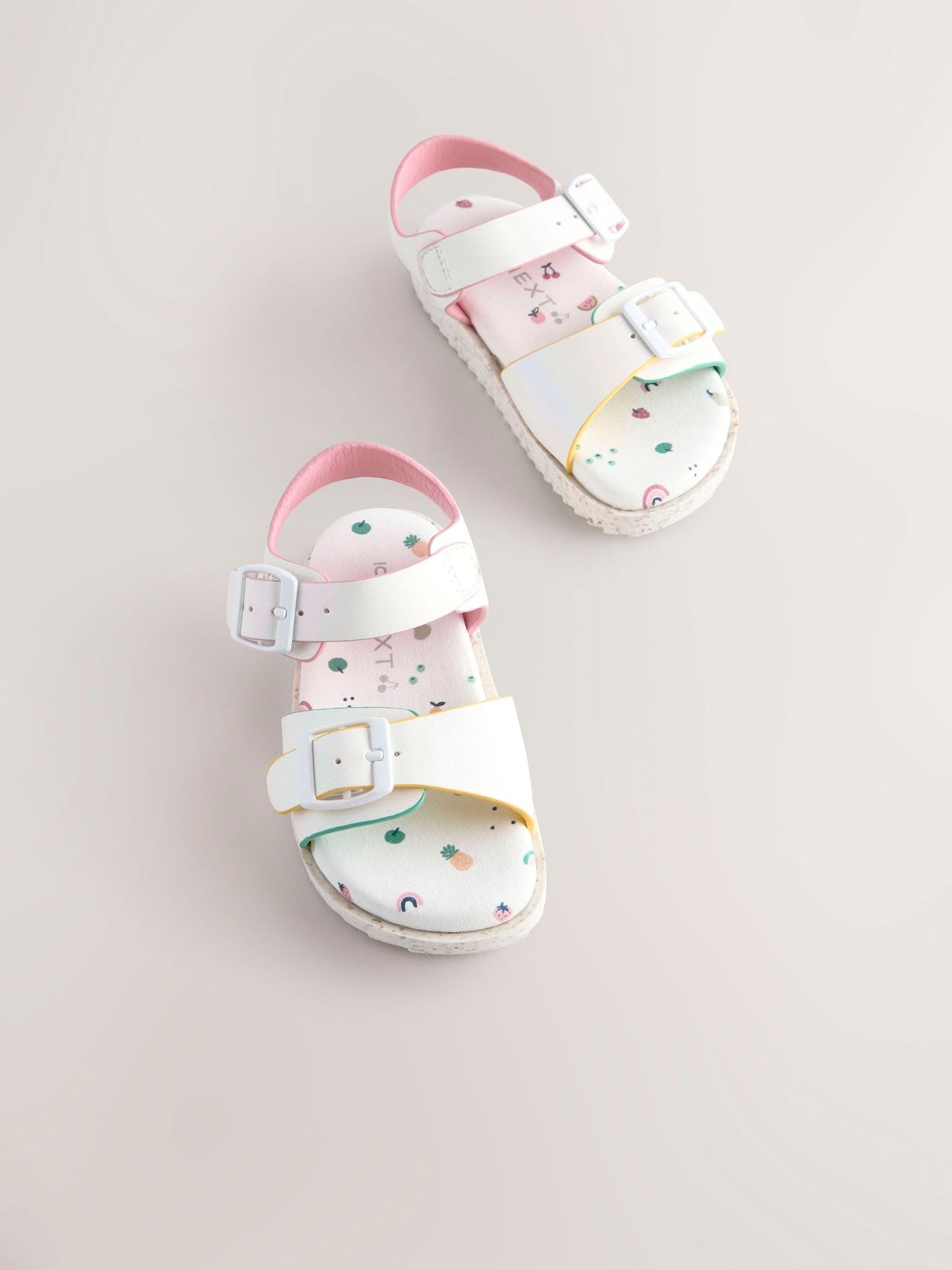 White Buckle Sandals image 4