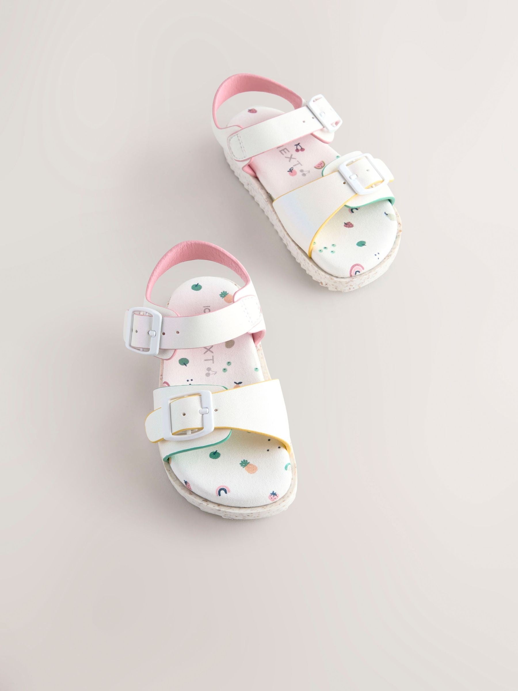 White Buckle Sandals image 4
