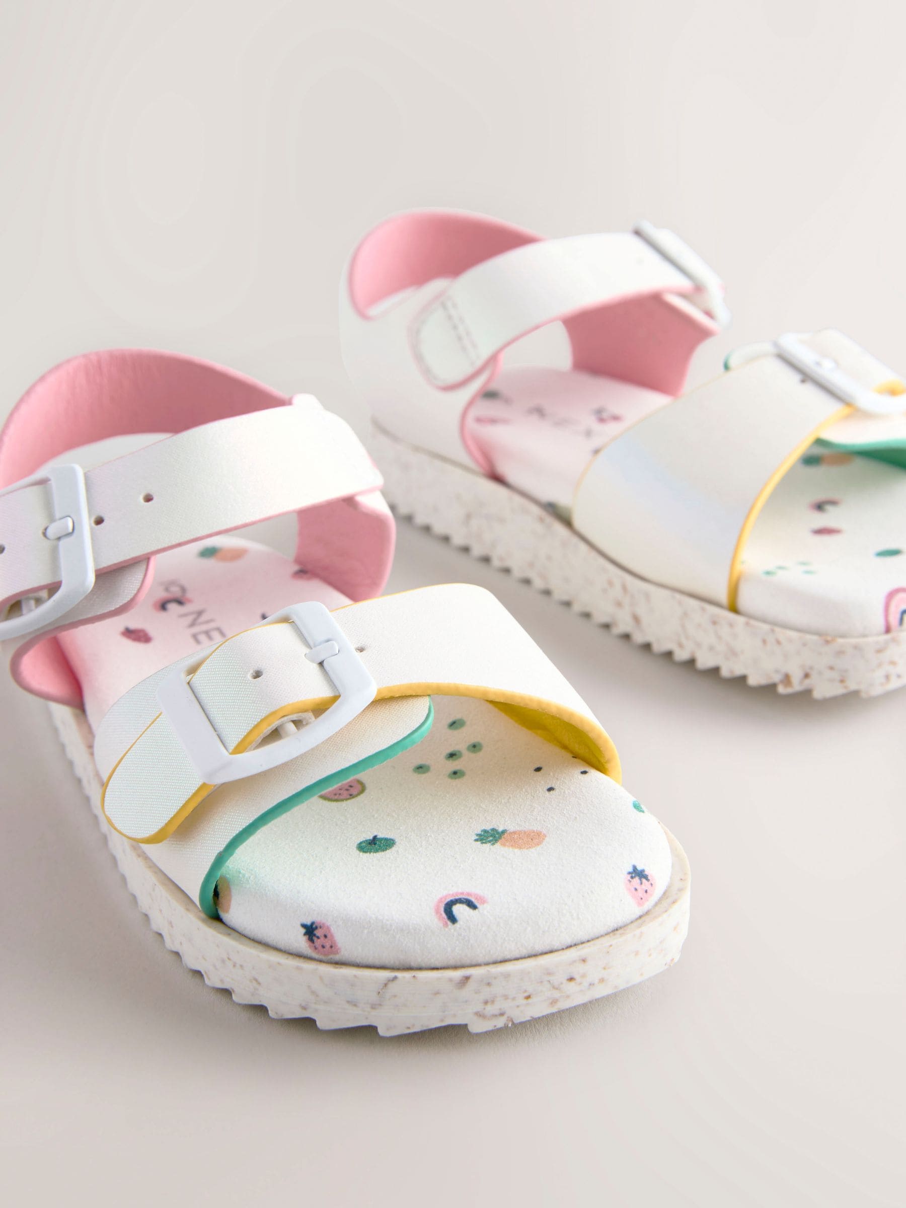 White Buckle Sandals image 6