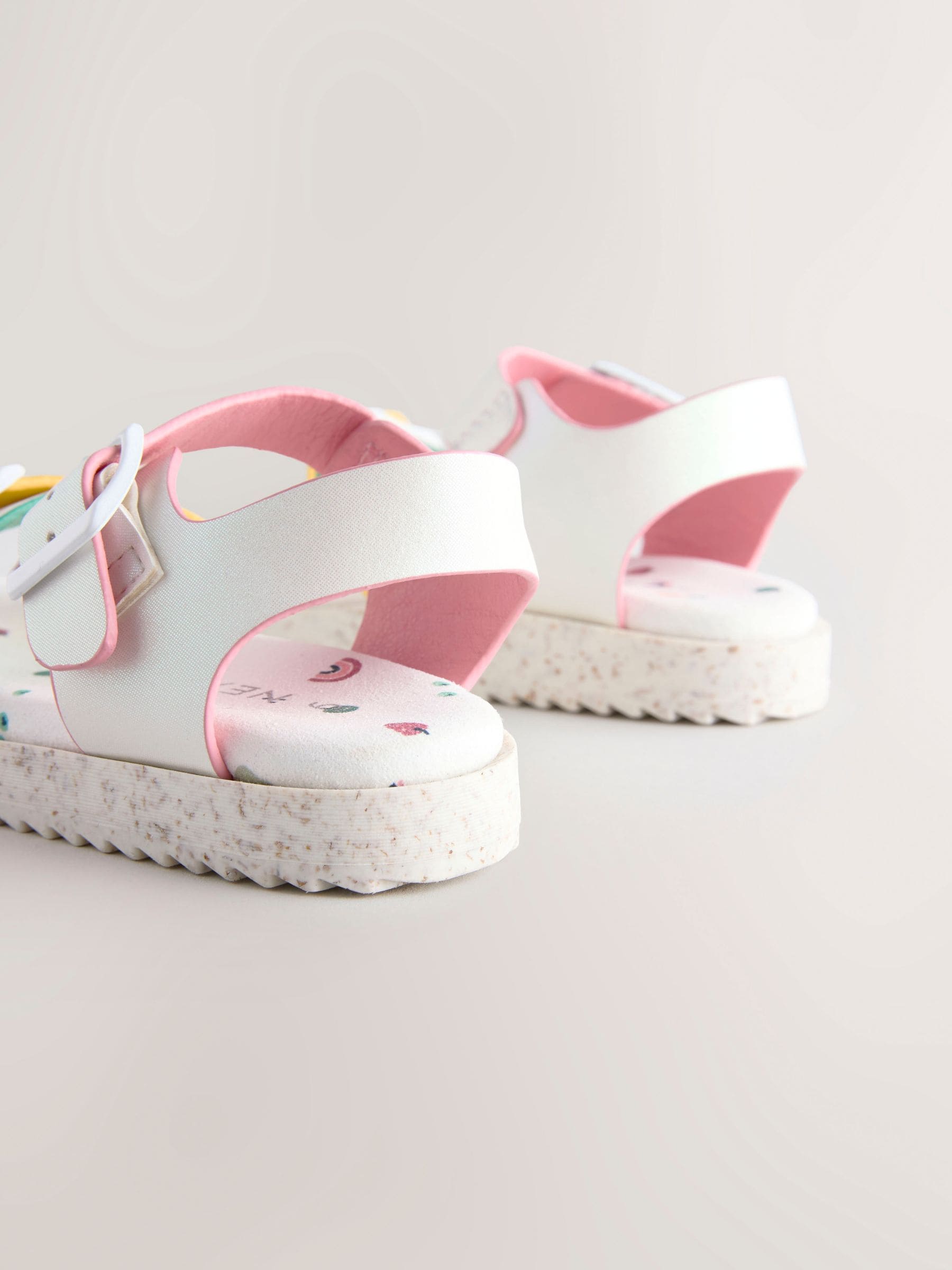 White Buckle Sandals image 7