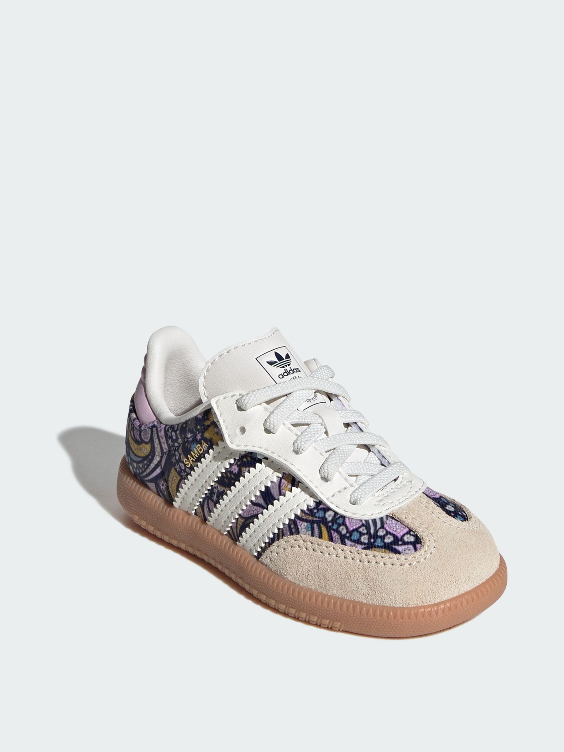 adidas Originals White Liberty Samba Comfort Closure Elastic Lace Shoes image 1