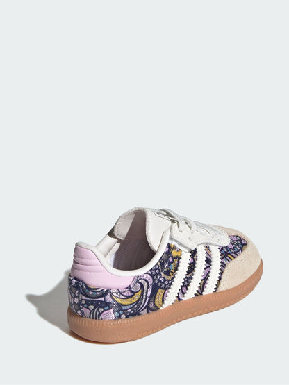 adidas Originals White Liberty Samba Comfort Closure Elastic Lace Shoes image 2