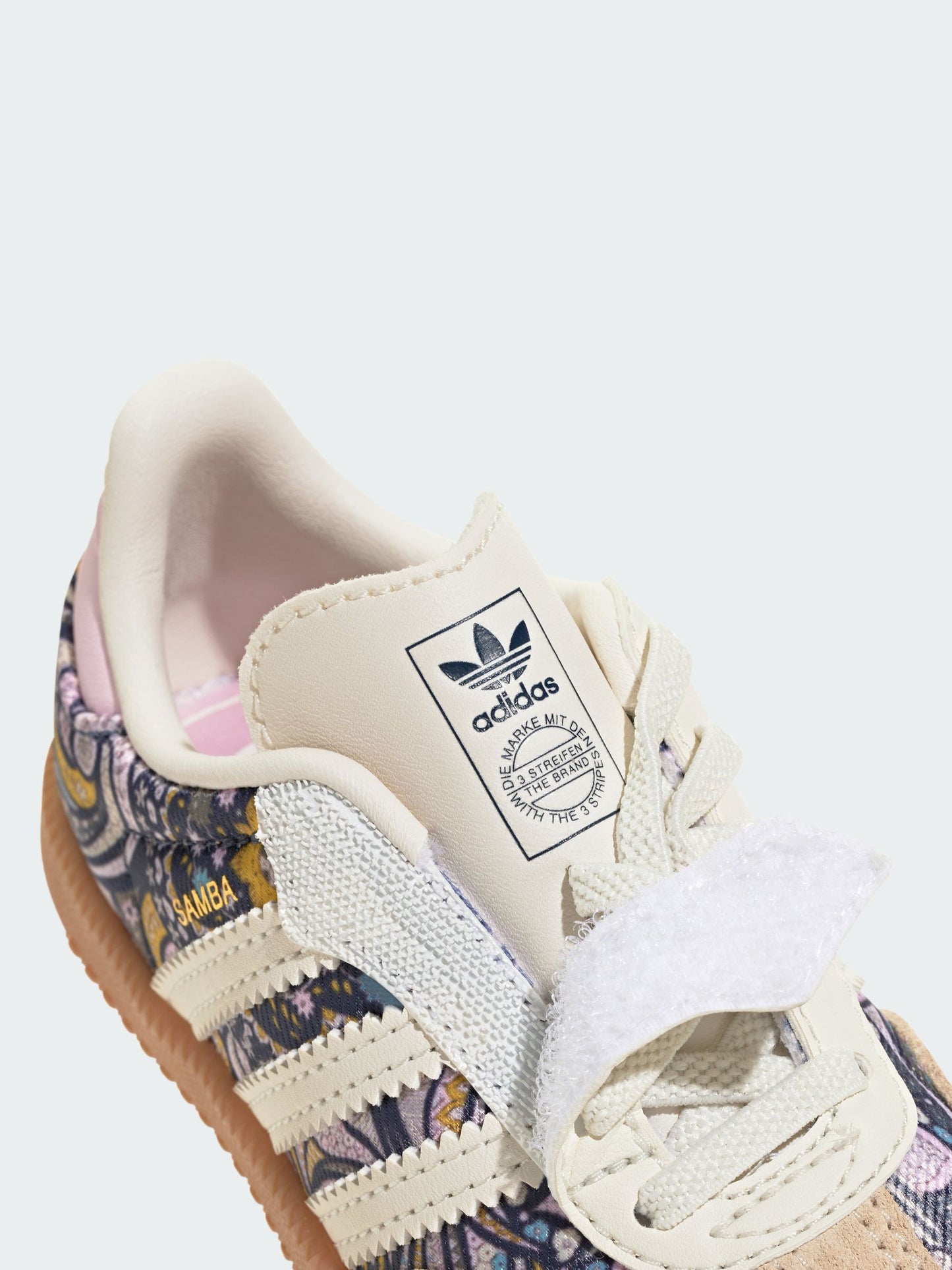 adidas Originals White Liberty Samba Comfort Closure Elastic Lace Shoes image 5