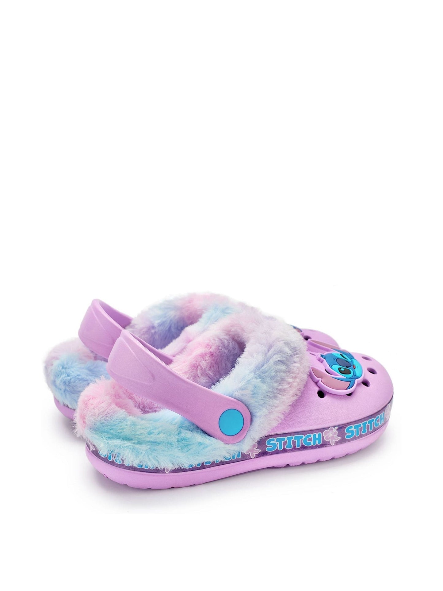 Vanilla Underground Purple Disney Stitch Girls Faux Fur Lined Clogs image 4